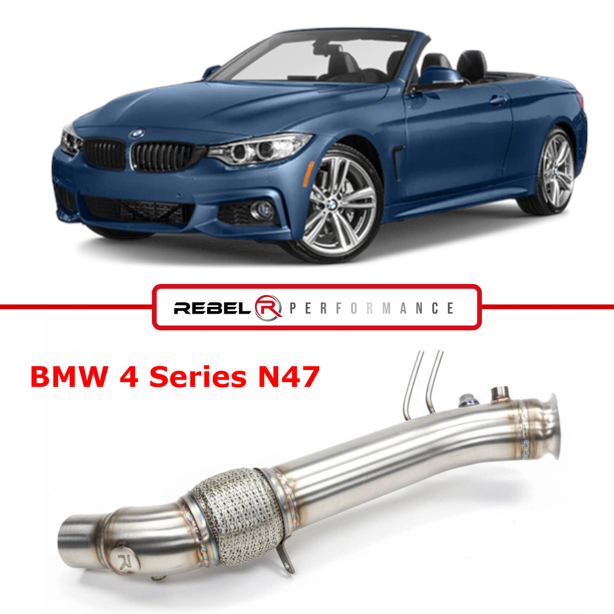 Downpipe BMW F32, F33, F36 418d, 420d/dx, 425d N47N, N47S1 +CATALYST