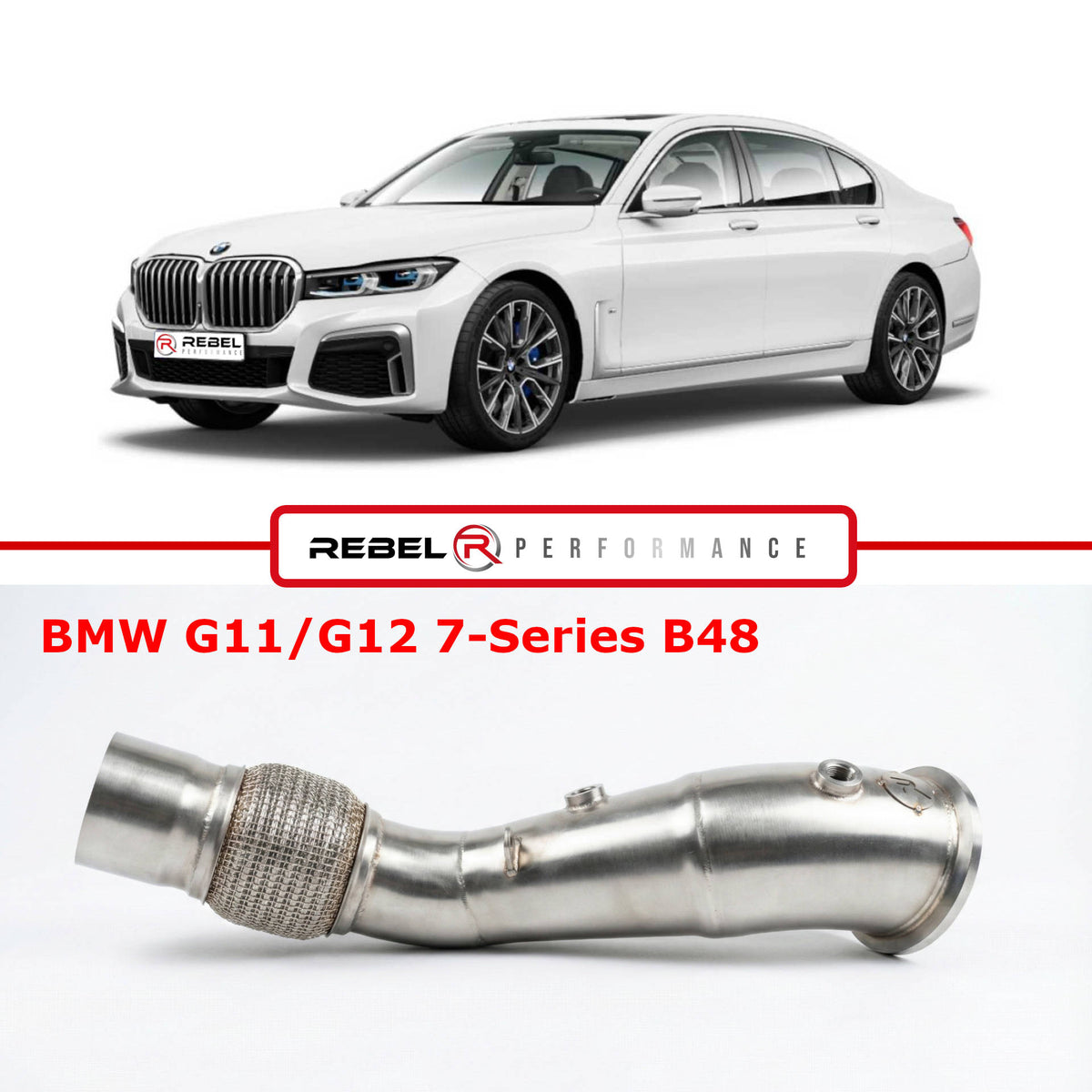 Downpipe BMW G11, G12 730i, 730Li, 740e, 740Le B48