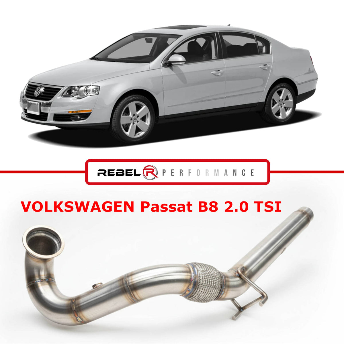 Downpipe VOLKSWAGEN Passat B8 2.0 TSI