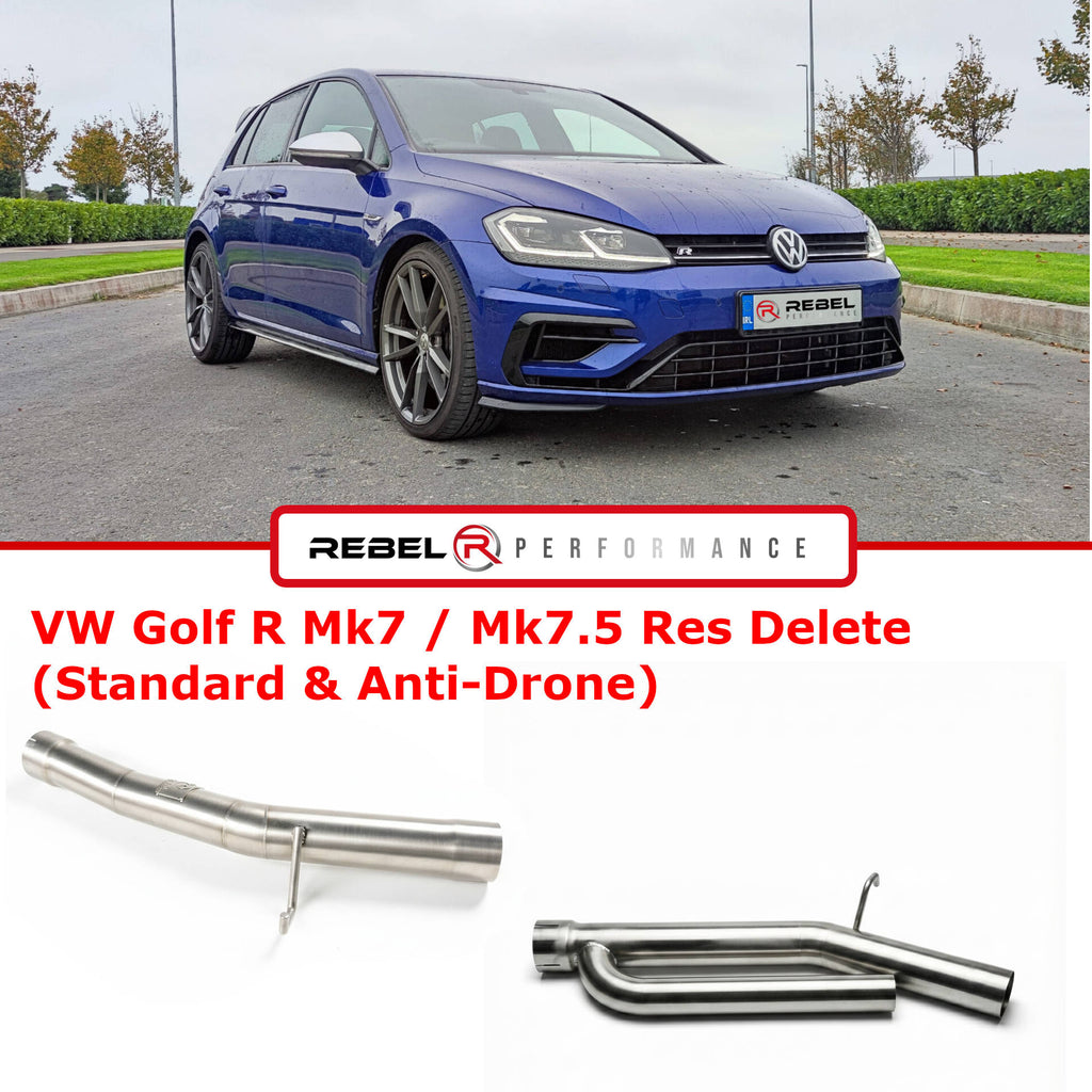 VW Golf R Mk7 / Mk7.5 Resonator Delete (Standard & Anti-Drone)