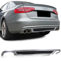 Audi S4 / A4 B8.5 Rear Diffuser Valance – S4 Quad Exit – Platinum Grey (8K0807521L)